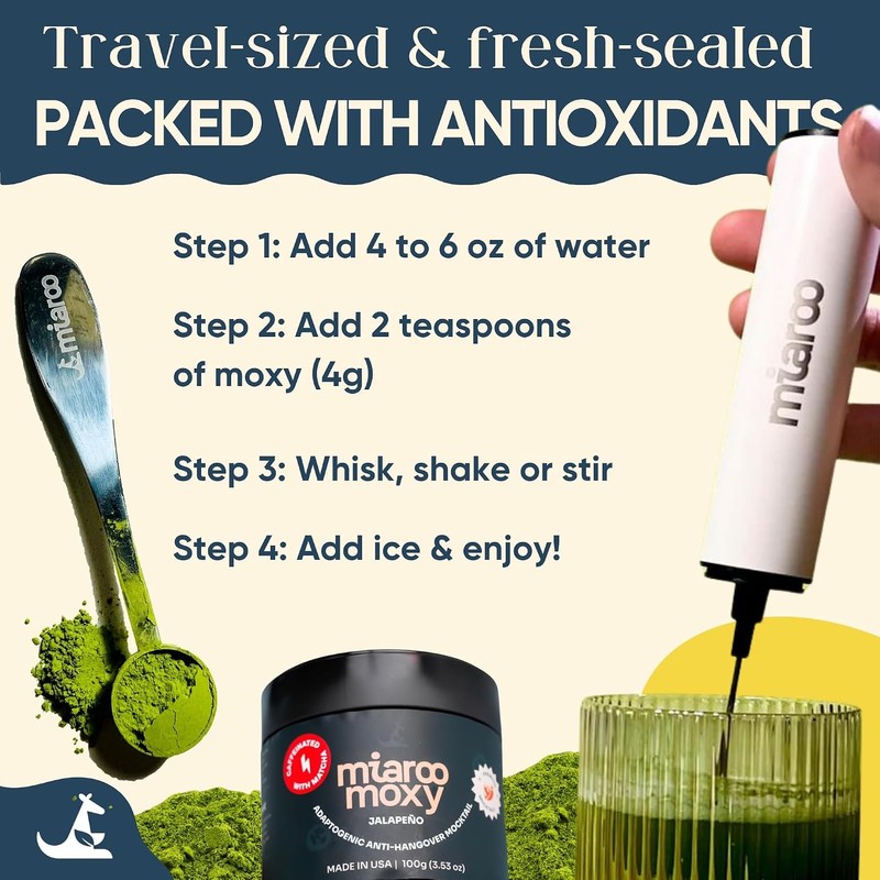 Miaroo Mocktail Picante Con Ashwagandha Y Matcha Adaptógenos Y Nootrópicos
