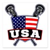 CafePress Team USA Lacrosse Logo Square Car Magnet 3 X