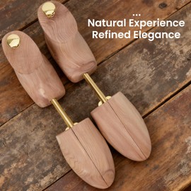 2 Pack Cedar Boot Tree for Man 11.5-12/Woman 13-13.5,The 2 Pairs Boot Tree Same Size for US Size, with Two Storage Bags and Two pairs of Boot Crease Protectors, Natural materials, Natural cedar