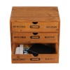 Willcome Wooden Storage Box with Drawers Portable Wooden Desktop Organizer