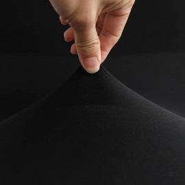 iEventStar Stretch Bar Table Covers, Spandex Bar Table Covers, Bar Tables, Wedding, Strengthening in the Foot Area, Round Tablecloth for Bistro Table, Cocktail Party (Black, Diameter 80-85 cm)