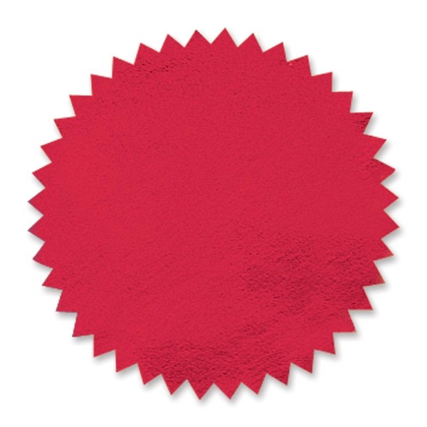 PaperDirect Red Foil Embossed Scallop Edge Certificate Seals, 102 Pack
