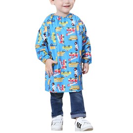 Ifundom Waterproof Painting Apron for Kids - Protective Clothes, Overalls, Art Smocks for Children 3-5, Toddler Paint Clothing