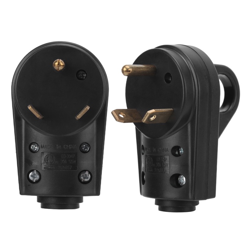 30A Male Plug Electrical Adapter with Ergonomic Grip Handle for