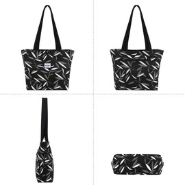 HAWEE Ladies Tote Bag with Zip Lightweight Women Shoulder Bag Large Capacity Casual Shopping Bag Waterproof Girls Top Handle Handbag for Daily Life Work School Travel Camping Beach