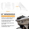Xitqiooo 12" Windscreen Windshield Compatible with Harley Road Glide CVO/SE