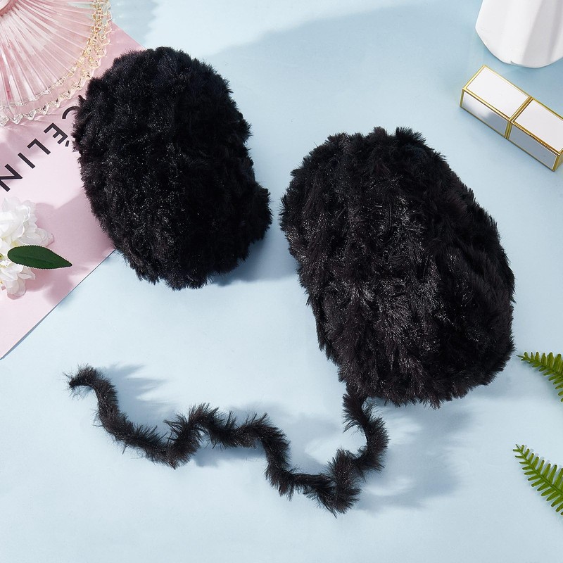 BEEFLYING 2 Volumes Plush Yarn Plush Crochet Yarn Crochet Yarn