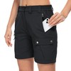 Womens Stretch Cargo Hiking Shorts Quick Dry Elastic Waist 7"
