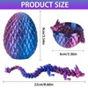 AHEJIOO 3D Printed Moving Dragon Toy, Easter Surprise Egg, 3D