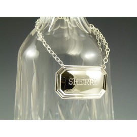 New Sterling Silver Decanter/Wine Label - Sherry - Boxed