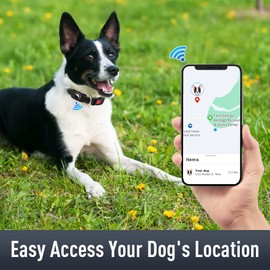 Erbine Airtag Dog Collar for Medium Dogs, Reflective Dog Collars with AirTag Holder, Soft Padded & Safety Locking Buckle, Nylon Pet Collar Adjustable for All Breeds, Black