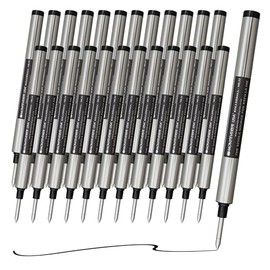 Monteverde Rollerball Refills to Fit Montblanc Rollerball LeGrand, Medium Point, Black Ink, 25-Pack Tube, Reliable Professional Writing