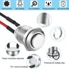 5 Pieces Brass Nickel-Plated Button On Off 12 mm 2