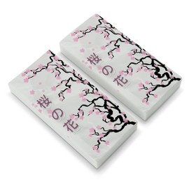 Cherry Blossom Tree Pink Japanese Eraser Set of 2