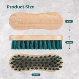 HOMESHOPA Wooden Scrubbing Brush For Clothes, 2 Pack Heavy Duty Hand Scrubber with Natural Stiff Bristle, Multipurpose Washing & Cleaning Scrub Brush for Laundry, Carpet Cleaning Hard Laminate Floors