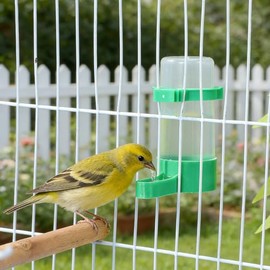 Alimentador de agua para pájaros: 10 tazas de almacenamiento para alimentación de agua de loro, alimentador de pájaros, dispensador de bebidas de agua, accesorios para jaula de pájaros