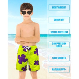 LUCOWEE Boys Swim Trunks Boxer Brief Lined Anti Chafe Swimming Shorts Bathing Lakewear Sandless Stretchy Adjustable Drawstring Quick Dry UPF 50+ Cosplay Shorts Size 14 16