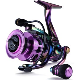 Sougayilang Spinning Fishing Reel 6.0:1 Gear Ratio Graphite Frame 12+1 BB Colorful Fishing Reels with 25 lbs Carbon Drag, Super Polymer Grips for Freshwater or Saltwater Spinning Reel-4000