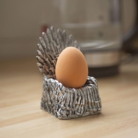 Marco Paul Novelty Game of Thrones Egg Cup GOT Inspired Throne Egg Holder Iron Chair Replica Miniature Gift Set Present Kitchen Accessories Stocking Filler for Tableware Decor Home Decor