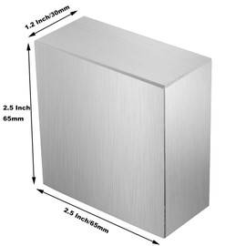 SHEUTSAN 2 PCS Steel Bench Block 2-1/2 x 2-1/2 Inches, Square Flat Anvil Jewelers Tool Metal Bench Block for Jewelry Making, Metal Stamping, Wire Flattening