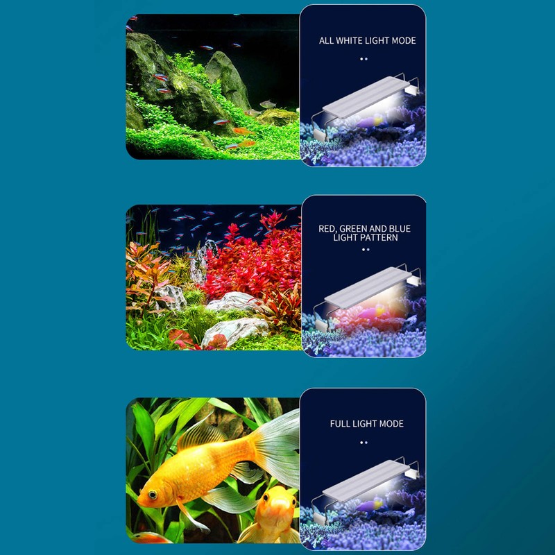 LED Aquarium Light Professional 4 Rows Splashproof Natural Lighting Simulation