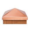 Solid Copper 6x6 Pyramid Cap - Designed to Fit Over