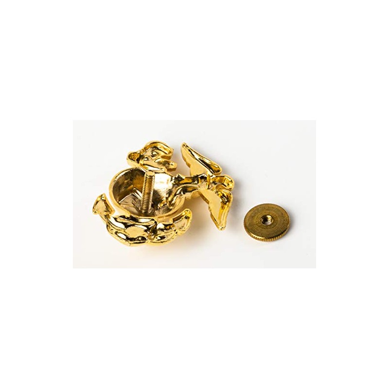 Marlow White USMC Dress Cap Device, ENLISTED