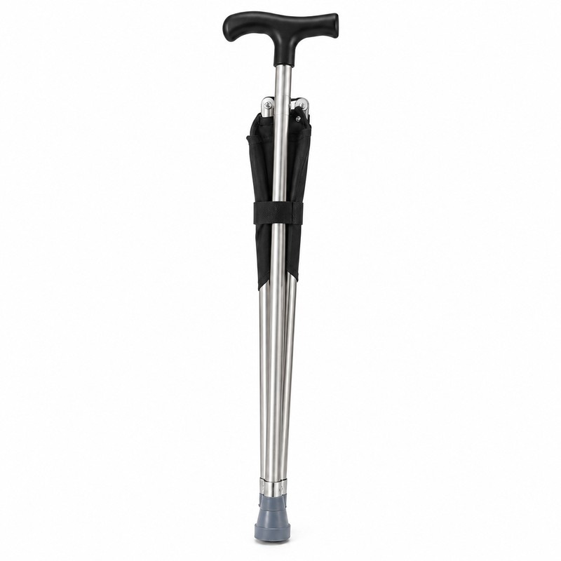 Foldable Walking Stick with Seat for Outdoor Use – Adjustable