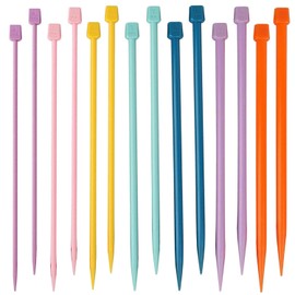 14-Piece Short Knitting Needle Set - Versatile 4mm-10mm Needle Sizes for DIY Crafting & Knitting Projects