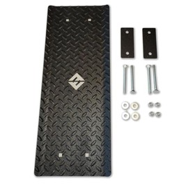 F&F STEEL Heavy Duty Boat Trailer Step - Industrial Steel Treadplate, Plank Style, Powder-Coated with Enhanced Grip