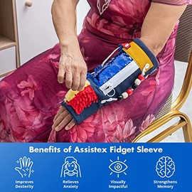 Assistex Funda para ansiedad para adultos con demencia - Actividades calmantes y juegos de memoria para personas mayores- Alfombrilla sensorial - Prod
