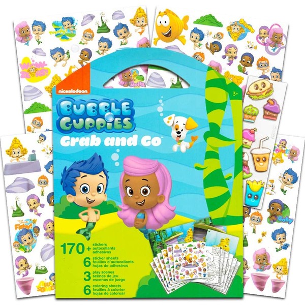 Bubble Guppies Sticker Coloring Activity Set Bundled with Bonus Puffy Stickers
