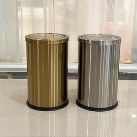 LEASYLIFE 18L/4.7GAL Stainless Steel Trash can,Kitchen Trash can with lid，Large Trash Can with Flipping Lid, Garbage cans for Kitchen，Living Room,Dental Office，Hotel(4.7gal-Silver)