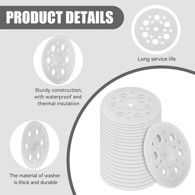 TXZWJZ 200pcs Plastic Flat Washers - 45mm Polypropylene Washers with