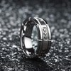 King Will 8mm Mens Tungsten Carbide Wedding Ring Black Cubic