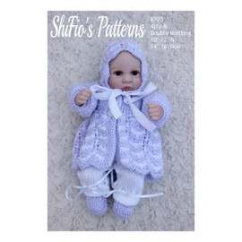 Knitting Pattern for Dolls Jacket, hat, Leggings and Matching Bootees, to fit Dolls 10" to 12" Made in 4ply Yarn and 14" to 16" Made in Double Knitting, Booklet, Manual, Craft KP75