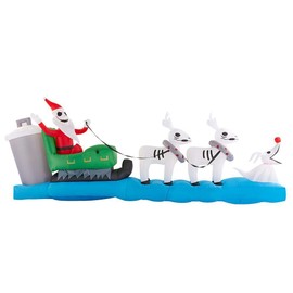 Gemmy 11Ft. Christmas Inflatable Colossal Airblown Jack Skellington in Sleigh Indoor/Outdoor Holiday Decoration