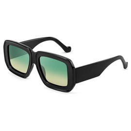 SODQW Trendy Square Sunglasses for Women Men, Designer Fashion Vintage Shades Retro Sun Glasses