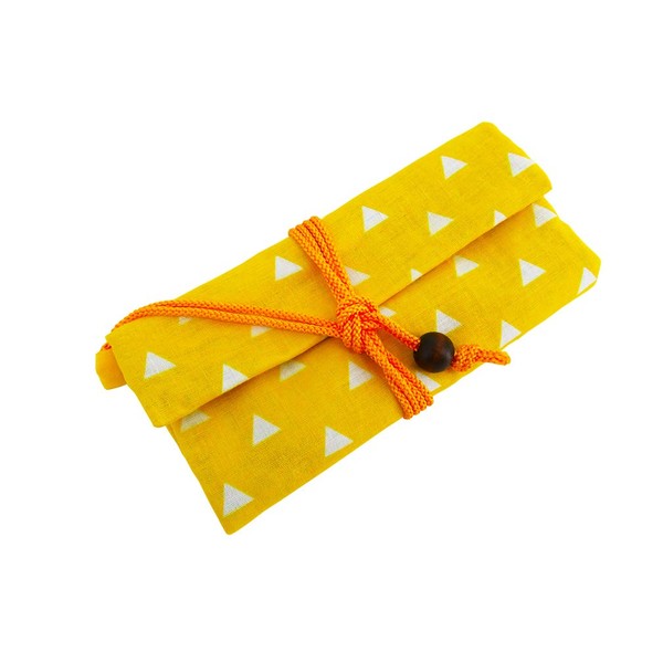 Japanese Wallet Roadside Wallet Yellow x White Pattern Japanese Pattern Wallet Japanese Style Miscellaneous Goods Japanese Accessories Wallet Saifu Perfect Gift