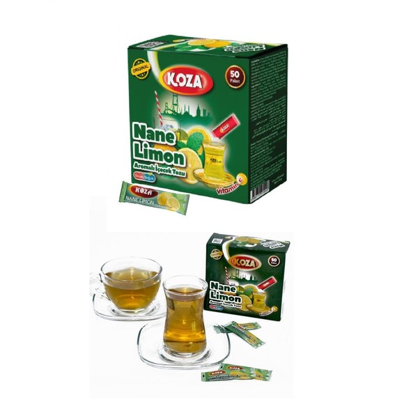 KOZA Minze Zitrone Instant Getränkepulver Stick einzeln Verpackt 50er Pack