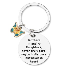 Mothers Day Gift Keychain for Mom Mother Birthday Gifts from Daughter Long Distance Mom Gifts for Women Retirement Gifts for Mom Keychains