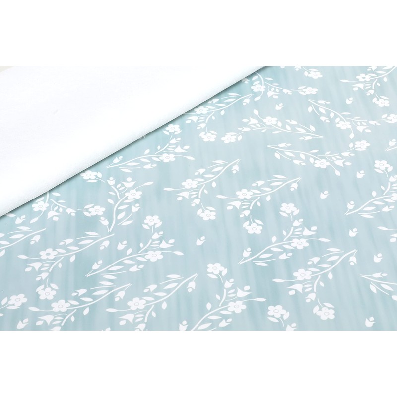 Oilcloth Tablecloth Washable Round 140 cm Duck Egg Blue Green