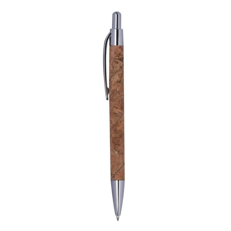 noTrash2003 Set of 10 Retractable Ballpoint Pens with Cork Barrel