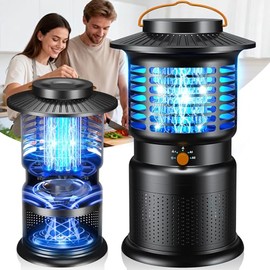 Bug Zapper Outdoor, 2-in-1 Mosquito Zapper with Zap & Trap, 8000mAh Long-Lasting Performance, Cordless Rechargeable Fly Zapper for Patio, Camping, Garage, Kitchen