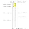 CHANZON 100 pcs 3mm Blinking Yellow LED Diode Lights 1.5Hz