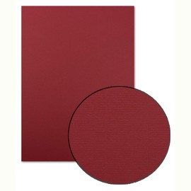 50 Sheets DIN A4 Writing Paper - Craft Paper - Dark Red - Clay Paper with Elegant Ribbing 100 g/m² - Matte Surface - High-Quality Writing Paper