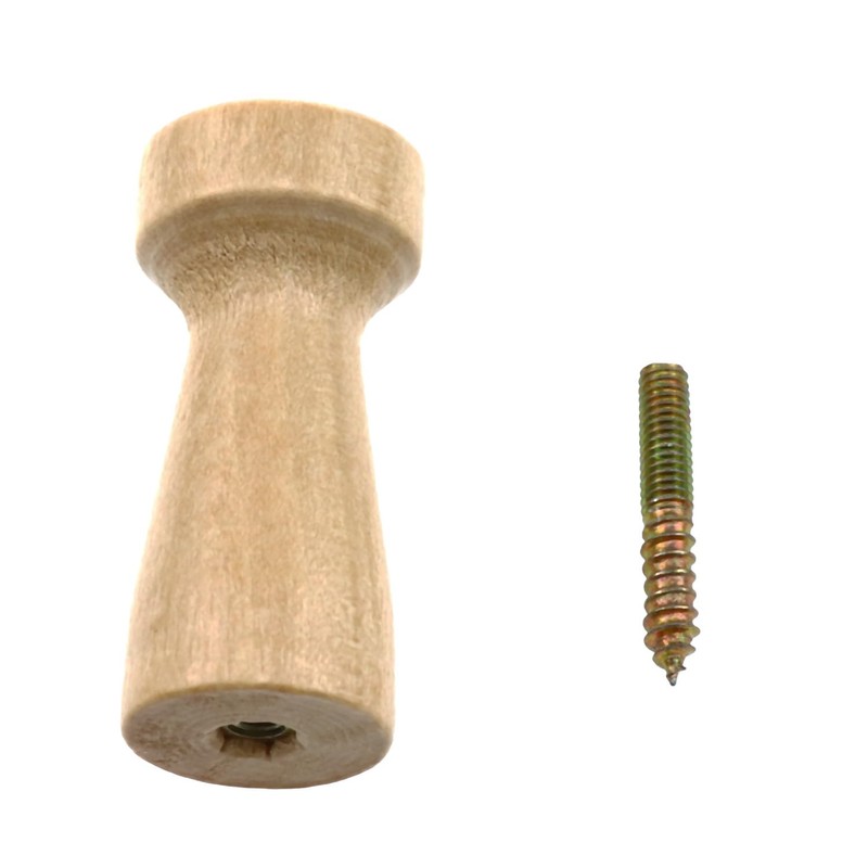 Wantane Screw-On Solid Wood Hook Wooden Coat Hook Coat and