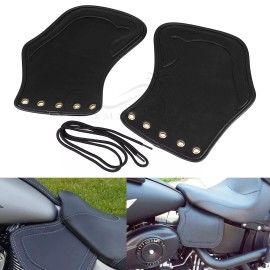 Unbranded Black Heat Saddle Shield Deflectors Fit For Harley Heritage Softail Dyna Fat Boy