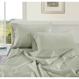 Pillow Case Covers King, Set of 2, 100% Egyptian Cotton Sateen, Soft Cool & Smooth 1000 Thread Count Pillow Cases - Mineral