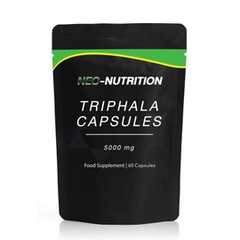 Neo Organic Triphala Capsules, 60 Caps | Fresh-Ground Whole Food | Body Tonic, Cleansing & Detoxifying The System, Regulating Digestive System | Pure No Fillers| Ethical & Vegan |Made in The UK